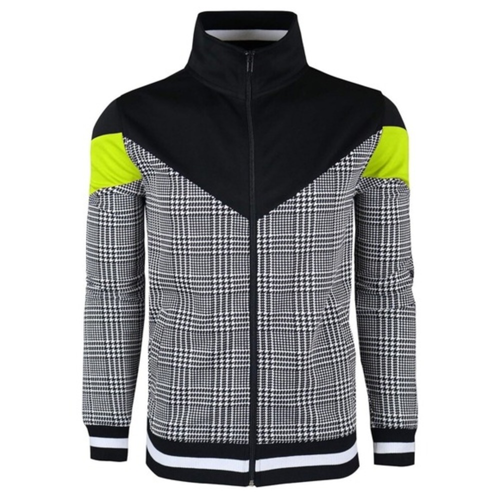 SCREENSHOT Mens Urban Hip Hop Premium Track Jacket - Slim Fit Side Taping Sz 2XL